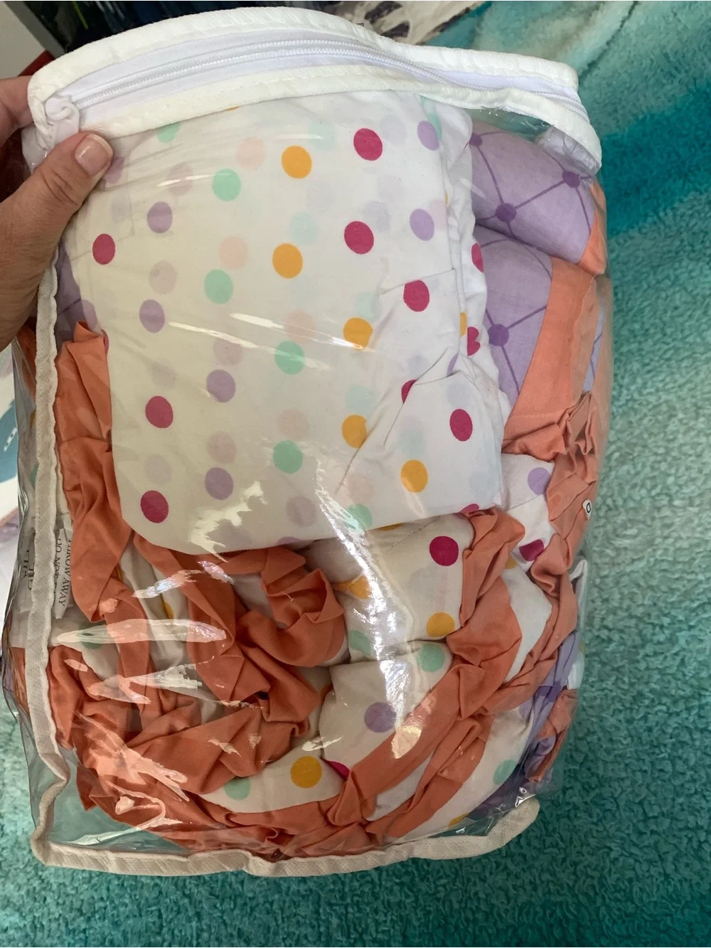 Baby Girl Cupcake Crib Bedding-Lavender & Coral